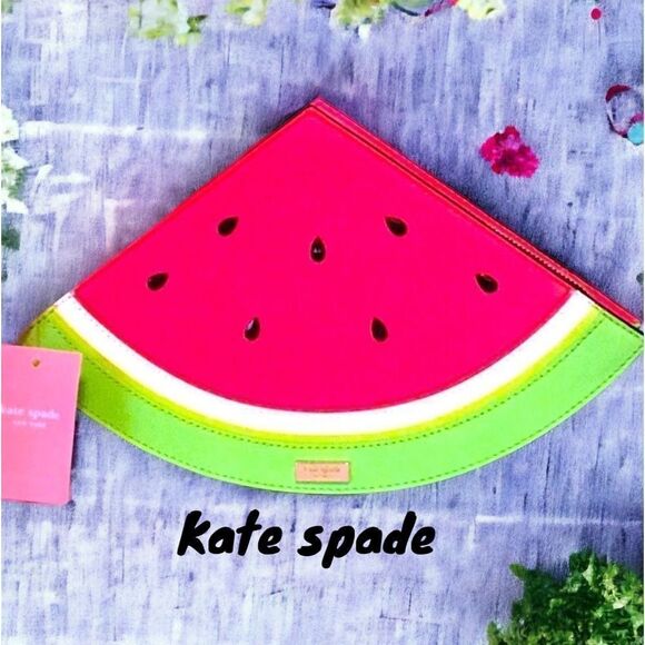 KATE SPADE WATERMELON CLUTCH PURSE - Picture 1 of 10